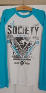 Men's Society Buckle Size Large Long Sleeve Shirt